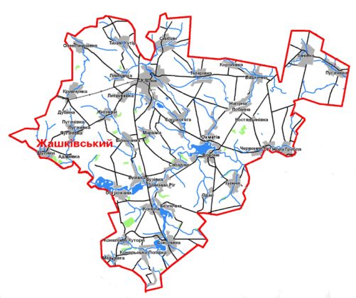 Карта Жашківського району